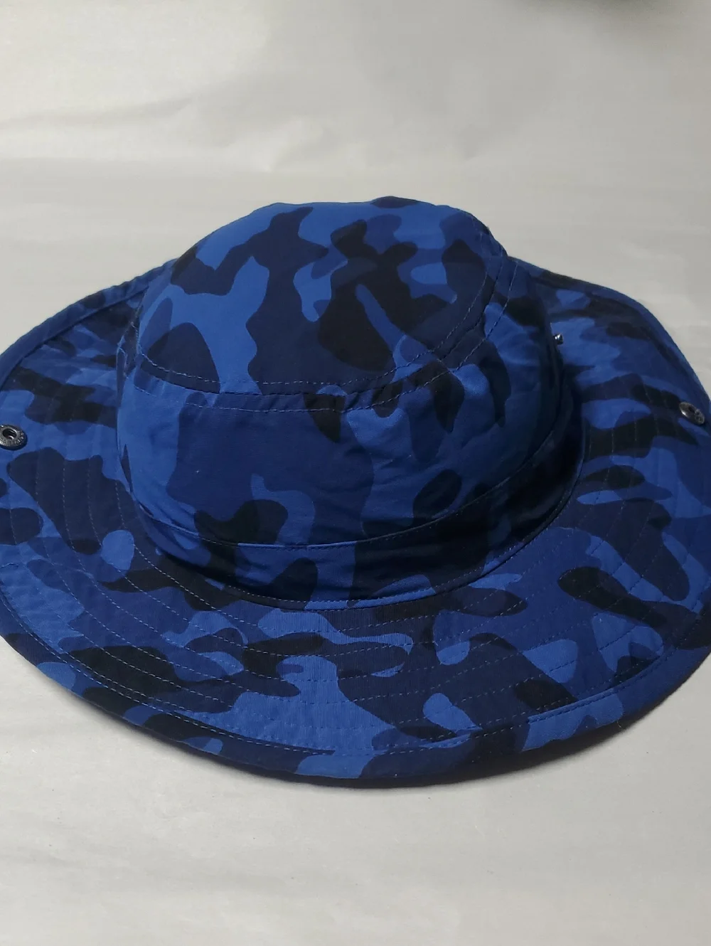 Hanna Andersson Kids Sun Hat Size Medium Blue Camo Outdoors Travel Vacation